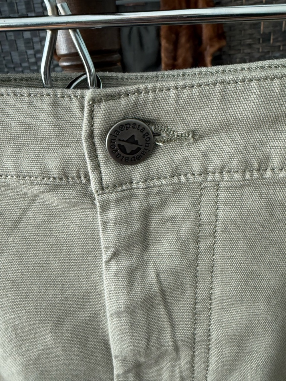 🌿 Patagonia Organic Cotton Stand Up Skirt Shale Tan Mini Utility Size 14 NWT - Picture 4 of 11